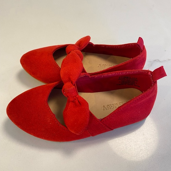 Red Faux Suede Dress Shoes - Picture 2 of 6